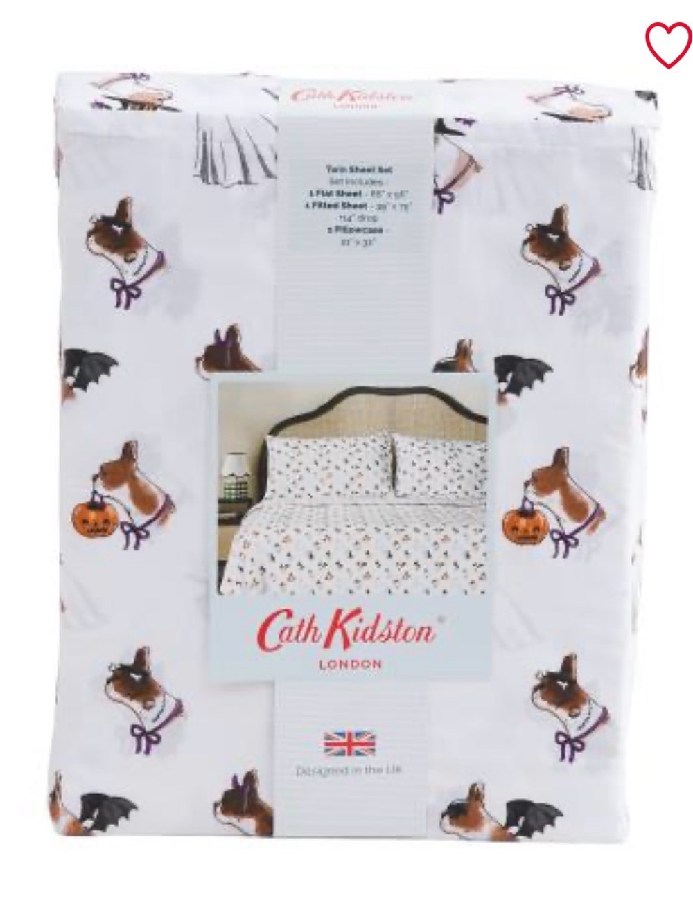 Cath Kidston SPOOKY DOGS TWIN Sheets Cotton